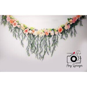 Kate Backdrop 5'x7' Boho Floral Fabric Photography Background Wrinkle Resistant